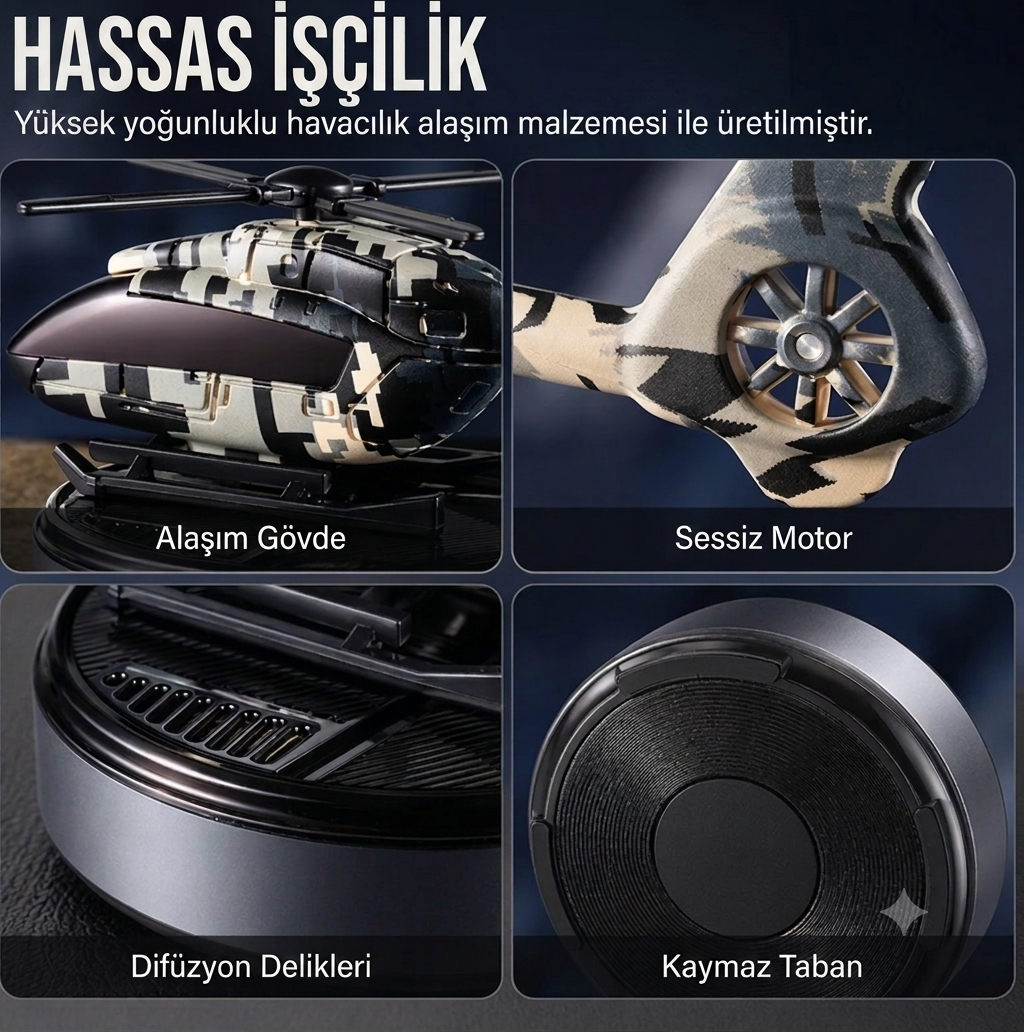 Güneş Enerjili Helikopter,Araba Difüzörü✨🚁