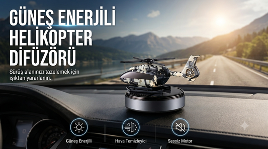 Güneş Enerjili Helikopter,Araba Difüzörü✨🚁